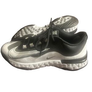 Nike Alpha Huarache 4 Women’s Softball Cleats Black White Gray Size 8 FD2746-002